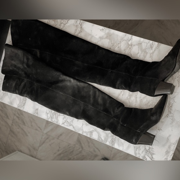 Saint Laurent Over the Knee Suede Boots - Picture 3 of 5
